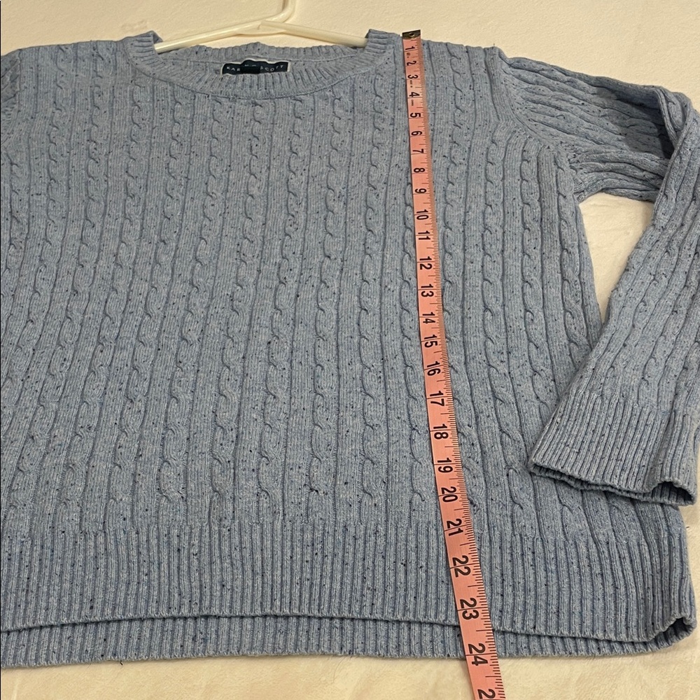 ☺️ Karen Scott Light Blue Cable Knit Sweater - Picture 6 of 7